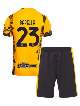 Inter Milan Nicolo Barella #23 Ausweichtrikot für Kinder 2024-25 Kurzarm (+ Kurze Hosen)